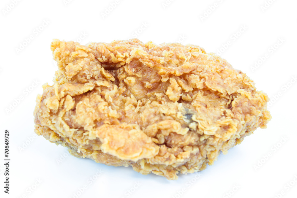Fry chicken isolated in white background