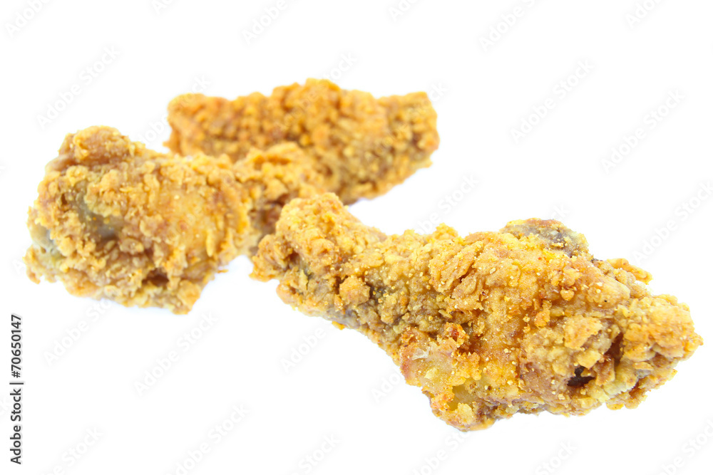 Fry chicken isolated in white background Fry chicken isolated in white background