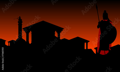 ancient city with guardian. second variant