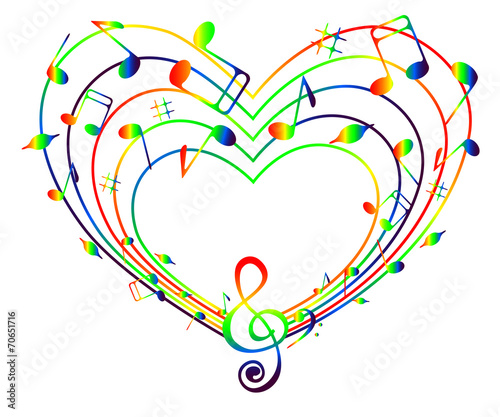 Heart of colorful music .