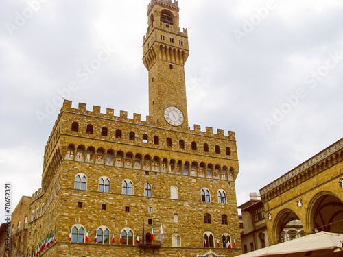Retro look Palazzo Vecchio in Florence