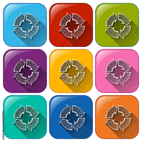Icons with recycle template