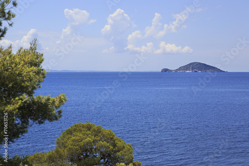 Kelyfos (Turtle) Island in the Aegean Sea. photo