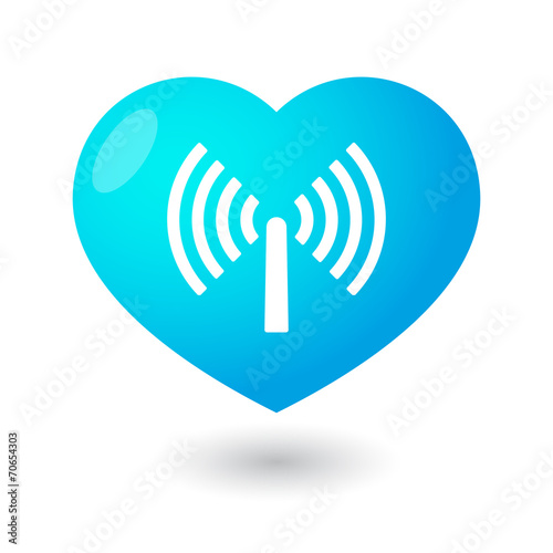 Heart with an antenna