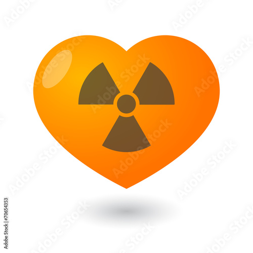 Heart with a radioactivity sign