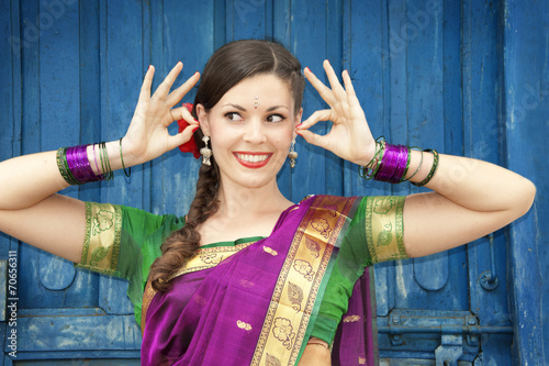 Dancer in Indian Sari