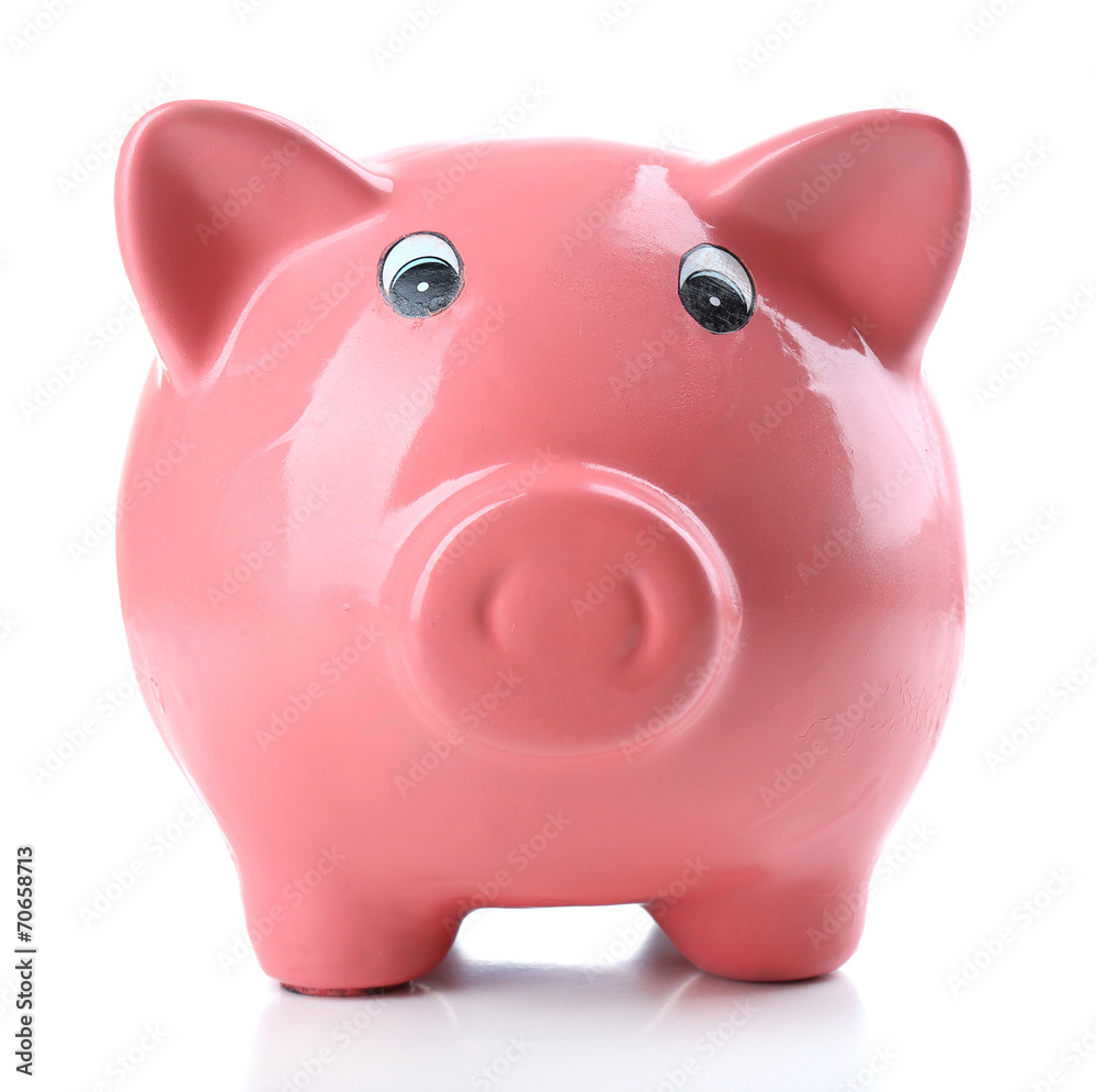 Piggy bank isolated on white Piggy bank isolated on white