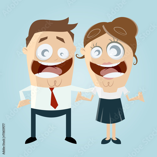businessfrau und businessmann team