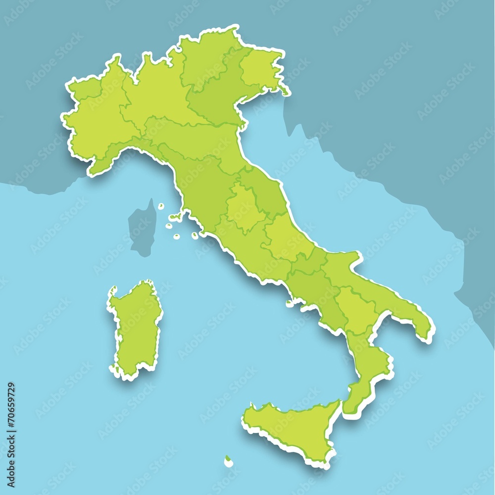 Vector map of Italy
