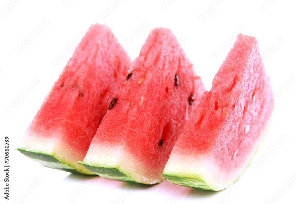 Slices of watermelon isolated on white Slices of watermelon isolated on white