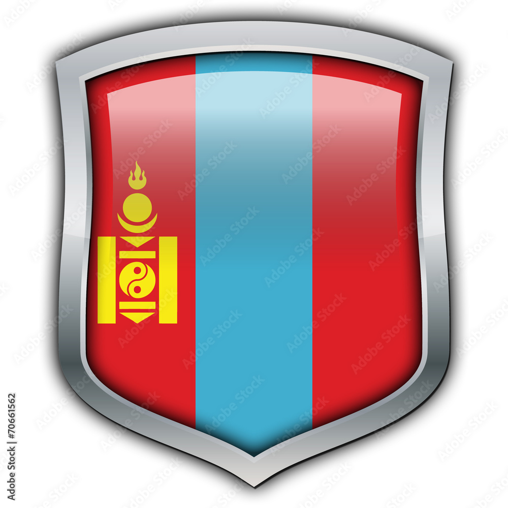 Naklejka premium Mongolia shield