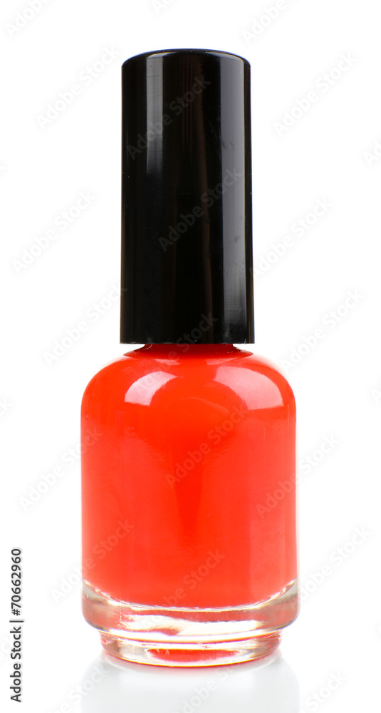 Red nail polish isolated on white Red nail polish isolated on white
