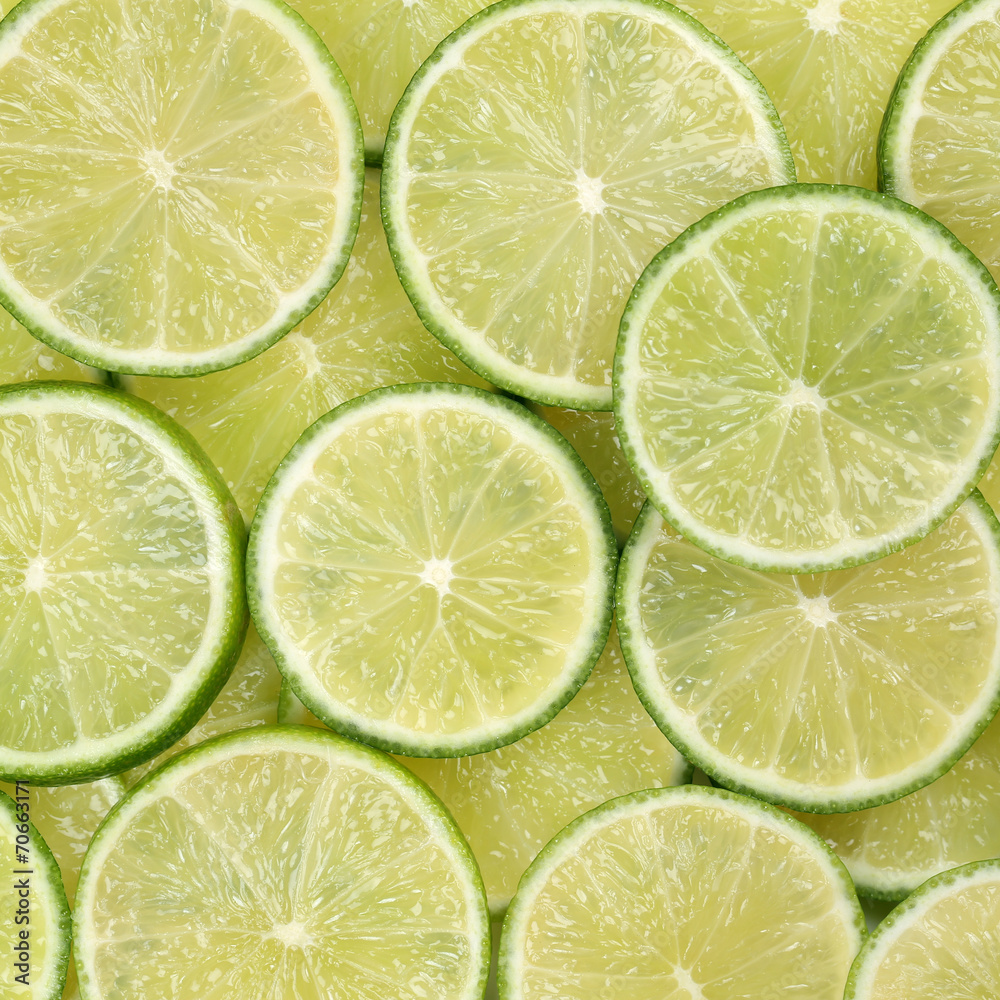 Hintergrund aus Limetten oder Limonen Früchten