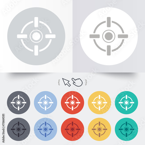 Crosshair sign icon. Target aim symbol.