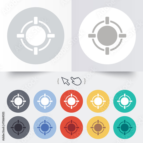 Crosshair sign icon. Target aim symbol.