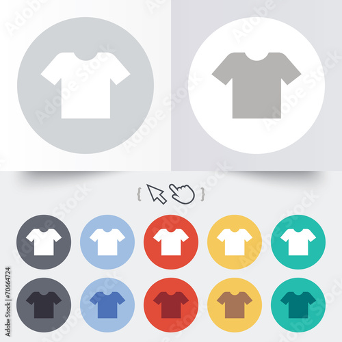 T-shirt sign icon. Clothes symbol.