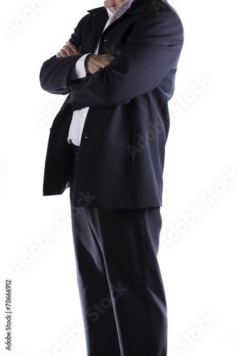 Businessman with cross one's arm