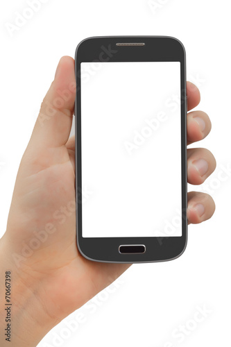Beyaz ekranlı siyah akıllı telefon