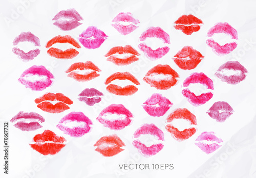 Set lipstick kiss