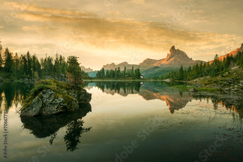 Beautiful mountain lake in the Dolomites © Zsolnai Gergely