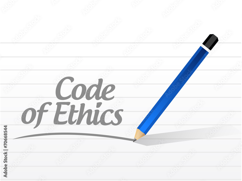 code of ethics message illustration design code of ethics message illustration design