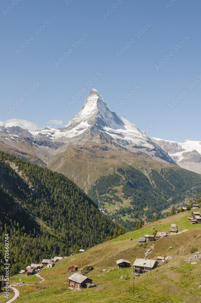 Zermatt, Bergdorf, Schweizer Alpen, Findeln, Sunnegga