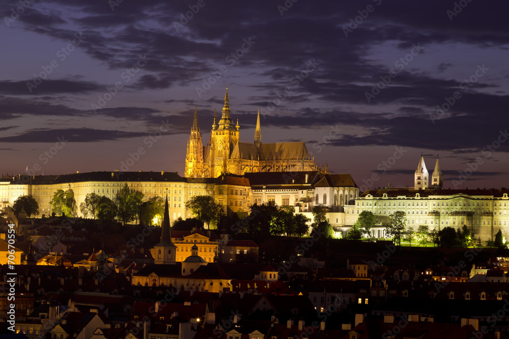 Naklejka premium View of the Cathedral of St. Vitus, Prague, Czech Republic.