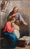 Bergamo - The paint of Holy Family from year 1900.