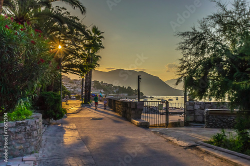 Morning and running. Montenegro  Herceg Novi  in August 2014.