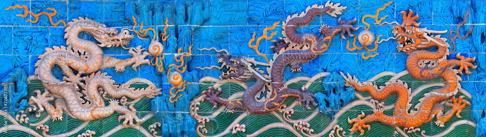 custom made wallpaper toronto digitalNine-Dragon Wall