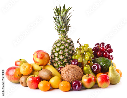 Fototapeta Naklejka Na Ścianę i Meble -  Assortment of exotic fruits. Fresh Fruits