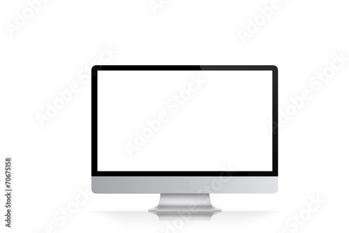 Konstfotografi Apple imac aluminium on a white background with reflection