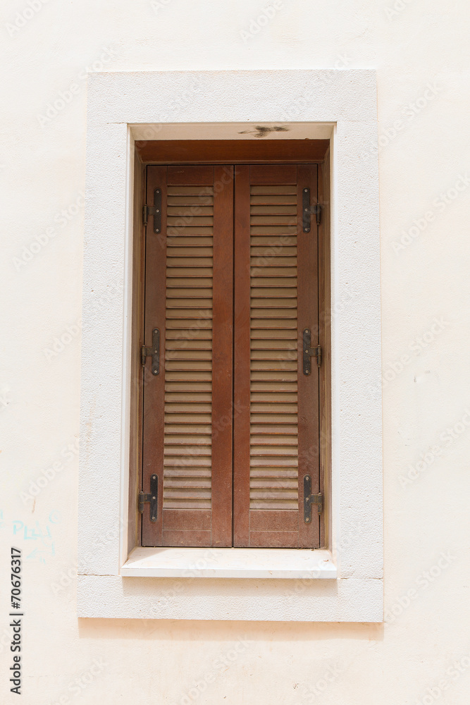 Fototapeta premium closed wooden shutters
