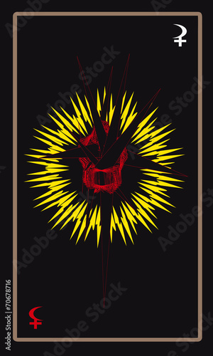 Tarot cards - back design, Sun