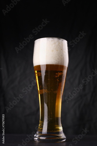 Glass of light beer
