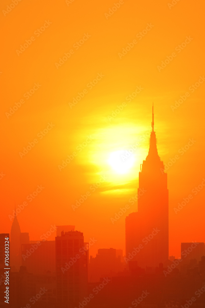 New York City silhouette New York City silhouette