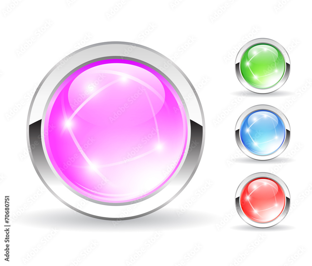 Metal glossy buttons Metal glossy buttons