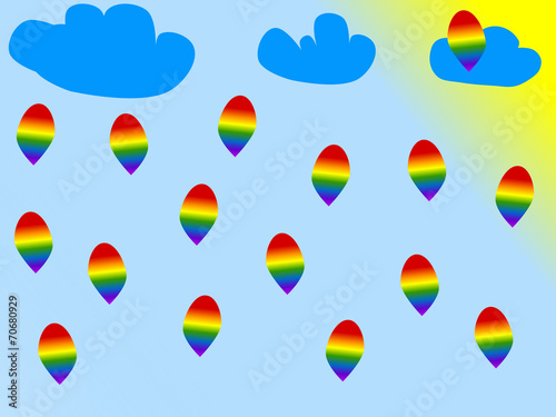 Rainbow. Weather abstract background.