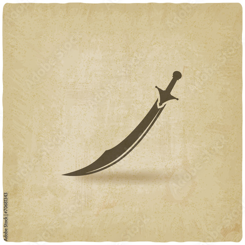 Arabian saber scimitar old background