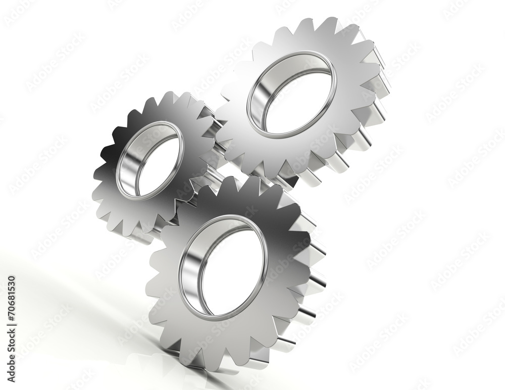 Isolated astract gears. 3D rendering Isolated astract gears. 3D rendering