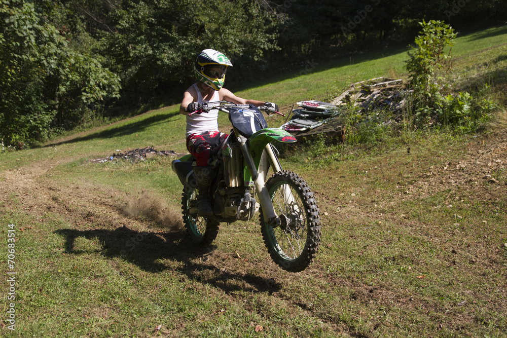 Dirt bike wheelie