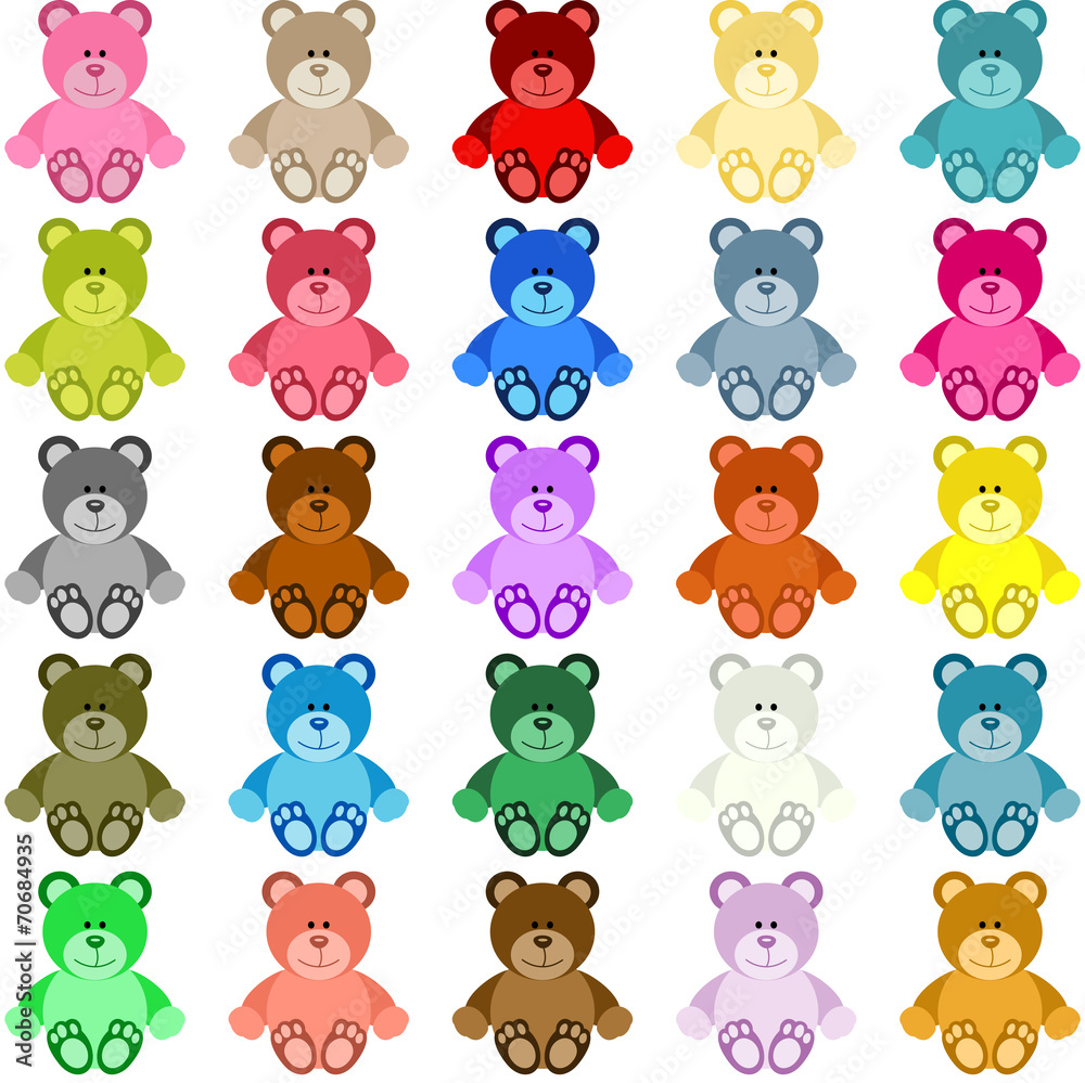 Colored Teddy Bear