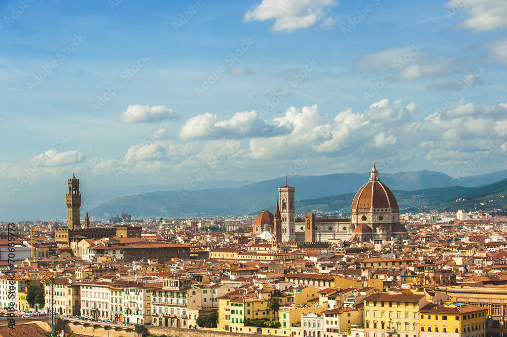 Magnificent panoramic view of Florence, Italy