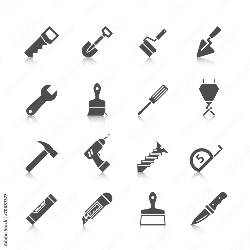 Home repair tools icons Home repair tools icons