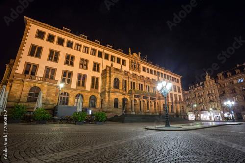 city hall wiesbaden at night