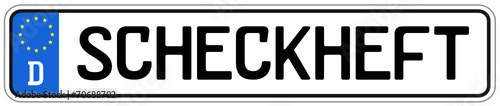 Scheckheft Schild  #140925-svg07