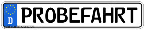Probefahrt Schild  #140925-svg07