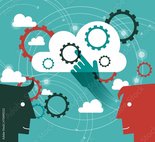 Cloud computing concept
