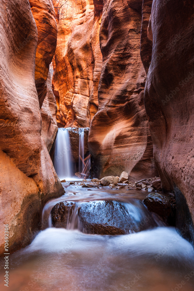 Kanarra creek slot canyon in Zion national park, Utah