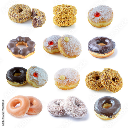 doughnuts on a white background